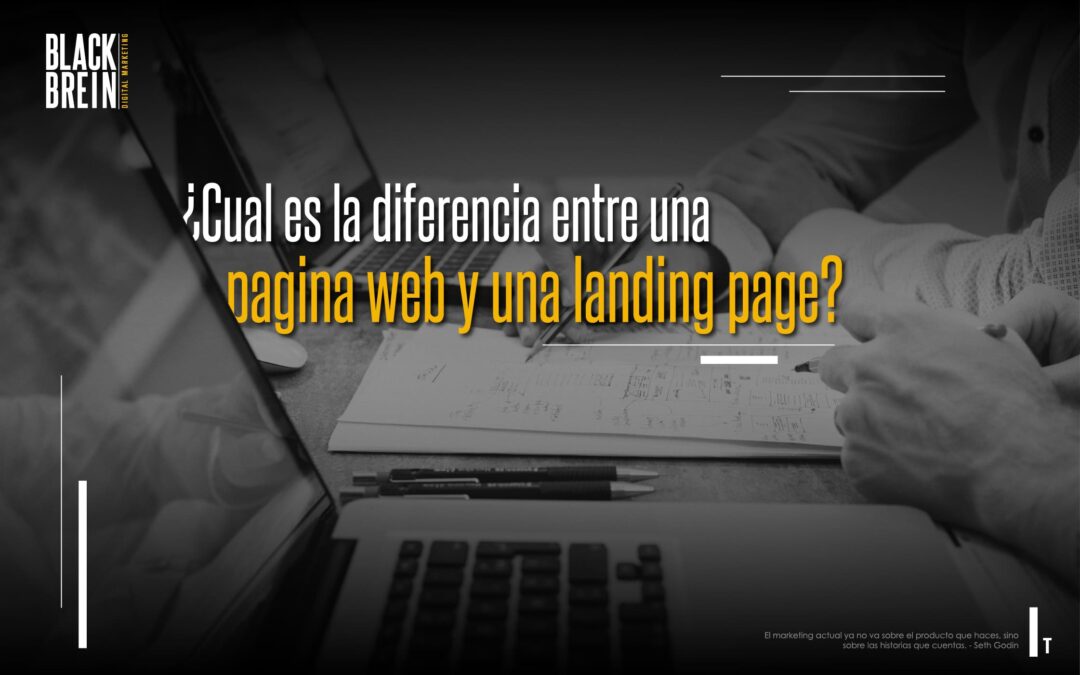 ¿Cual es la diferencia entre una pagina web y una landing page?